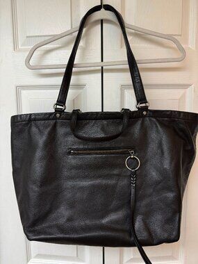 Rebecca Minkoff X Large Black Genuine Leather Slouch Tote Bag - Work Bag